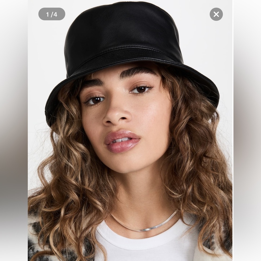 Stand Studio Faux Leather Bucket Hat NWT